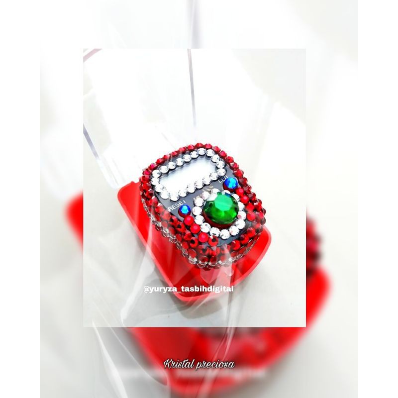 Termurah cantik Tasbih digital  LED swarovski kristal preciosa original