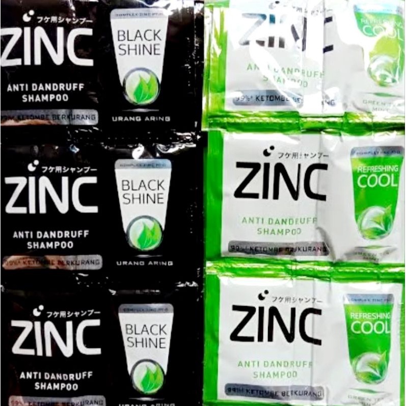 zinc sampo sachet refresing cool AND BLACK SHINE 1 renceng 12 pasang