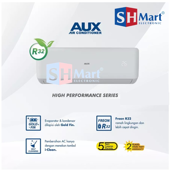 AC AUX 1/2 PK NEW FREON R32 ASW-05A4/FAR3 / ASW05A4FAR3 GARANSI RESMI UNIT ONLY (MEDAN)