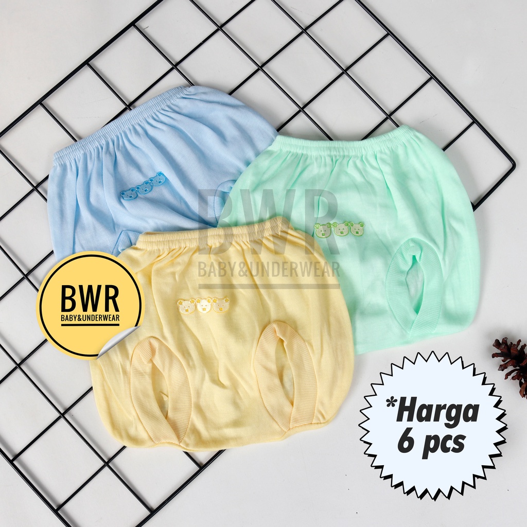 Celana POP Bulat Dolphin / Tisuka 3pc / 6pc Warna Celana Pop Bayi Termurah Warna Mix - Bwr