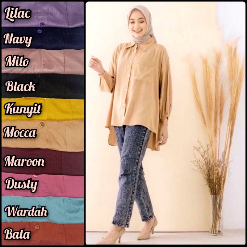 Alena Blouse Rayon Premium All Size Atasan Wanita Terbaru