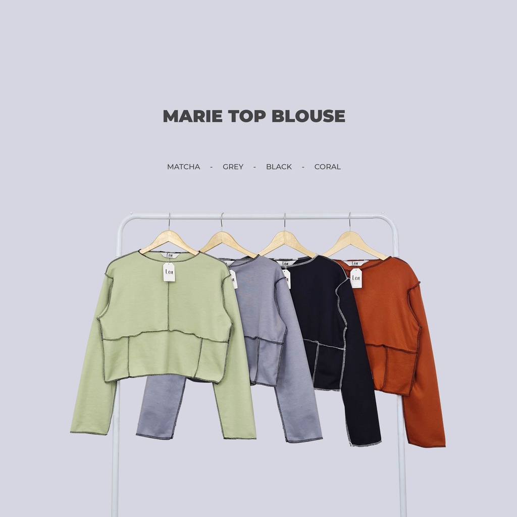 Marie Top Blouse Wanita | Oversize Wanita RIB-1