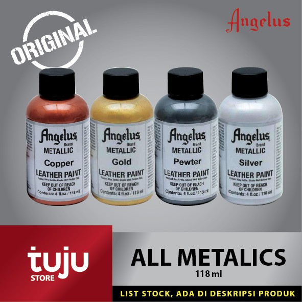

TERLENGKAP! Angelus Acrylic Leather Paint - 118ml (metalic)