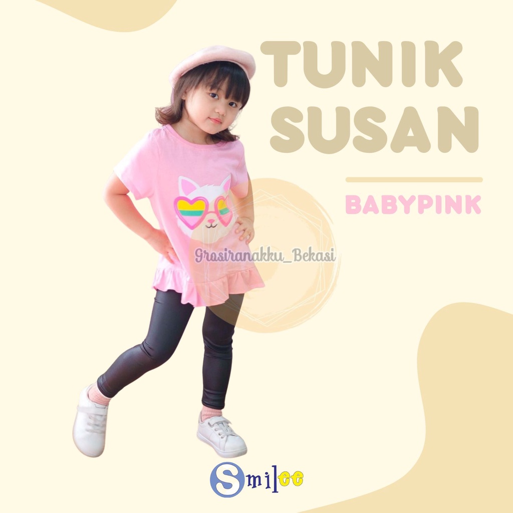 Tunik Anak Smilee Susan Babypink 1-5 tahun