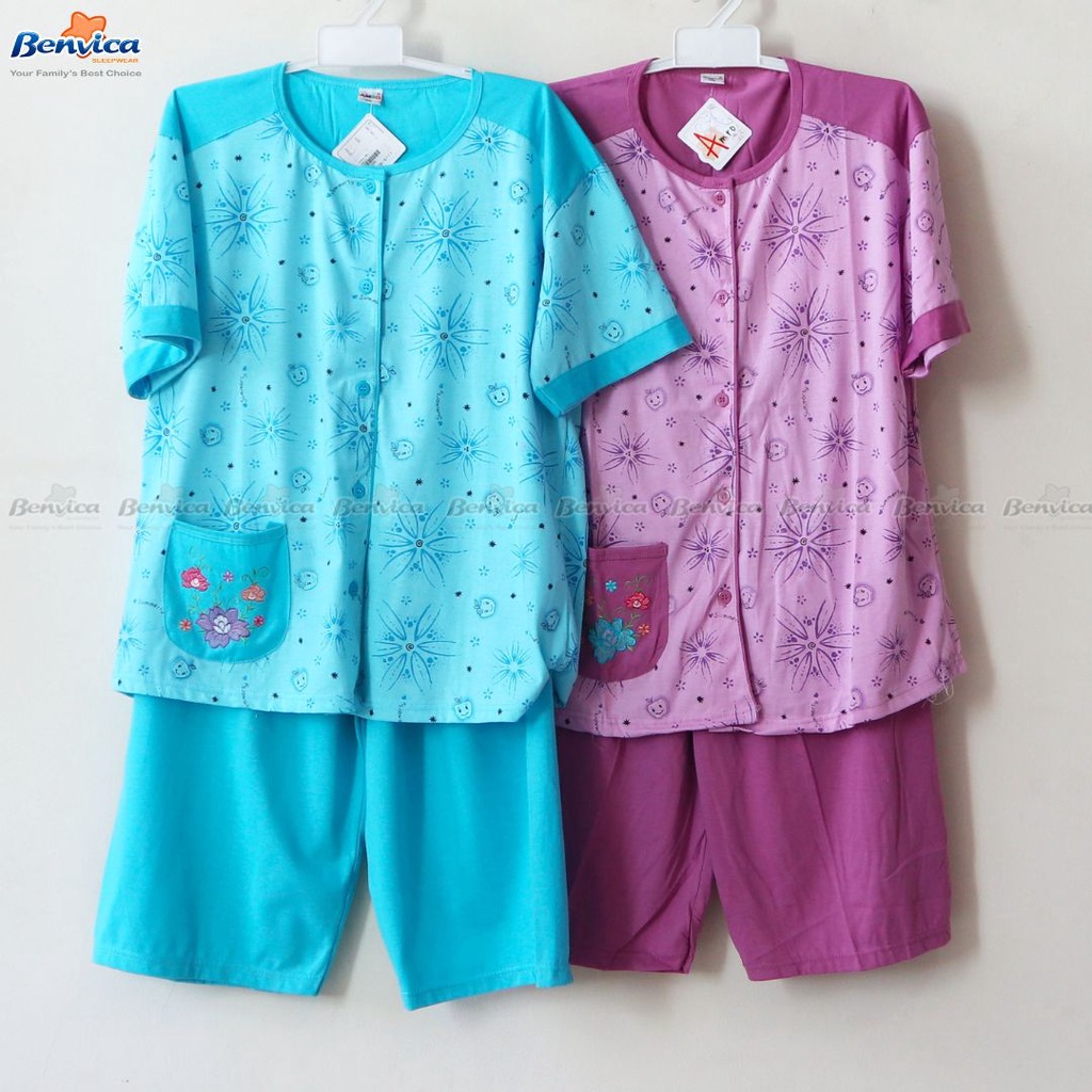 BAJU TIDUR CELANA PENDEK  JUMBO 3/4 XXL AMRO BANYAK MOTIF