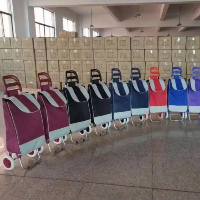 Troli Belanja Keranjang Supermarket/ Tas Troli Belanja Trolley Roda