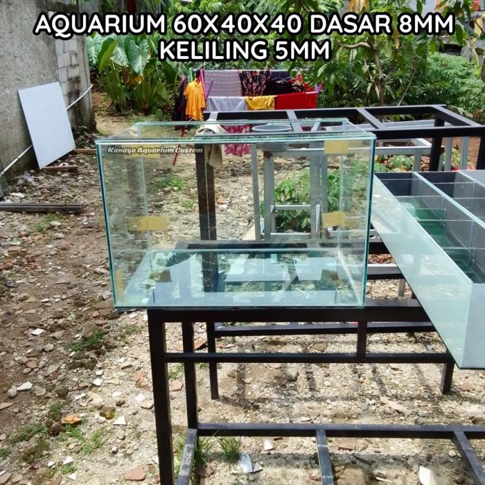 Aquarium Aquarium 60X40X40 Dasar 8Mm Keliling 5Mm