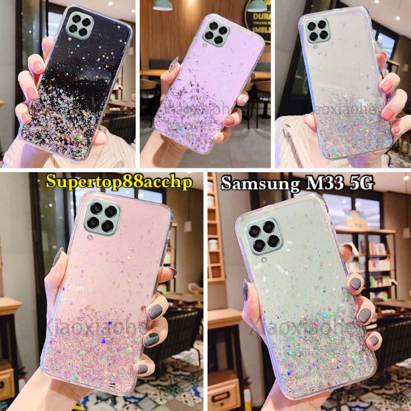 Samsung Galaxy M23 5G M33 5G M52 5G M53 5G Casing Soft Case Tpu Bahan Premium Glitter Glossy