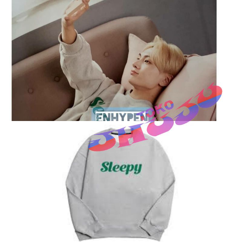 Basic Sweater Enhypen style Sleepy green