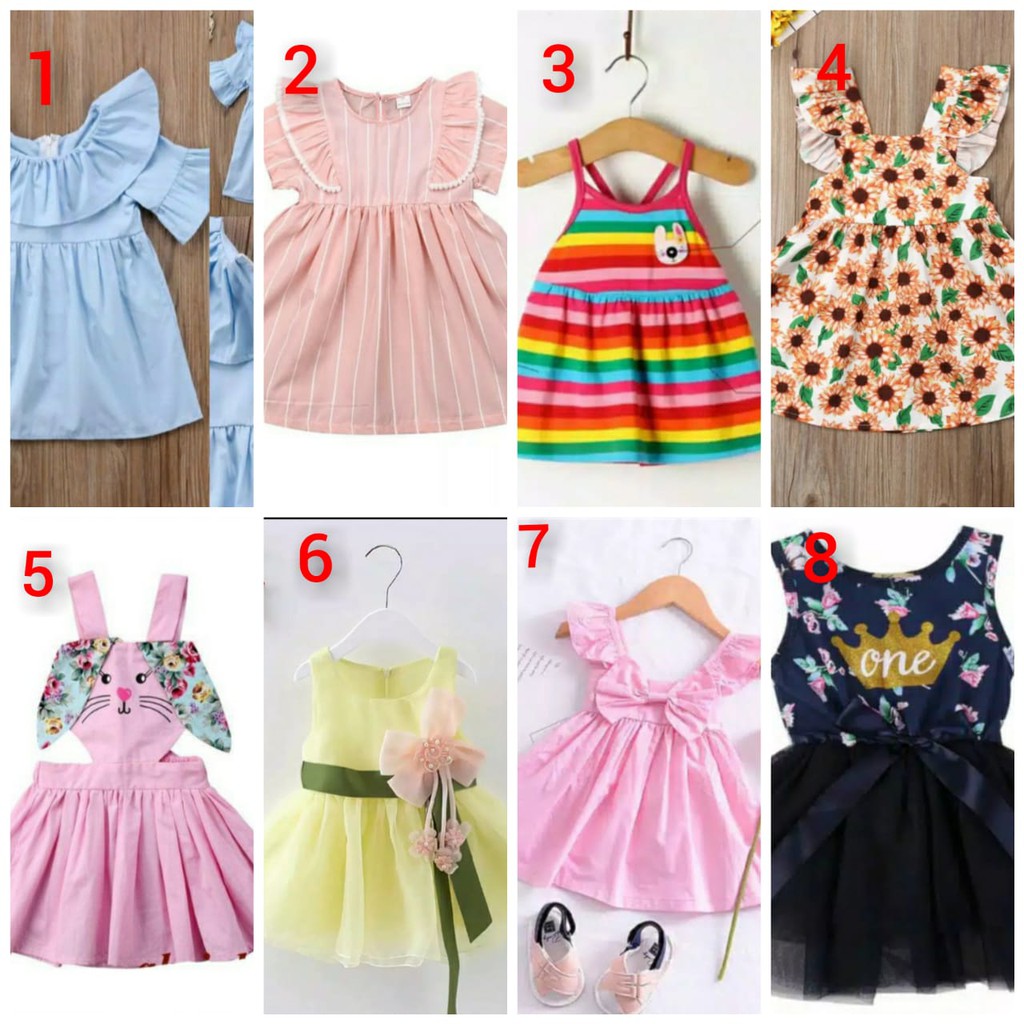 Dress anak import / dress bayi renda import