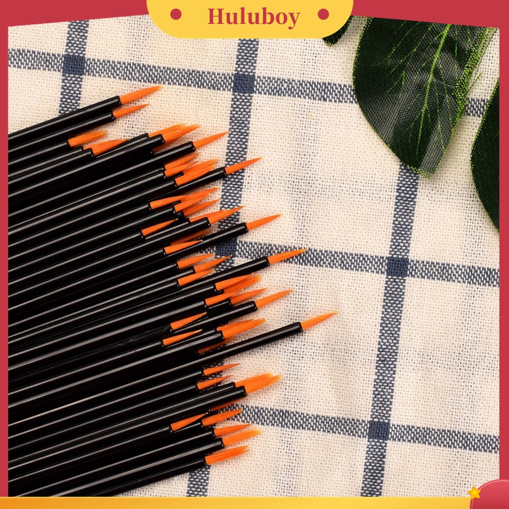 Huluboy Huluboy♡ 50pcs / Set Brush Eyeliner Sekali Pakai Bahan PP Untuk Makeup