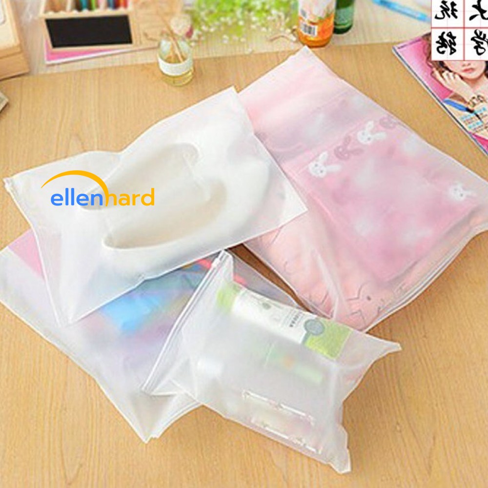 Kantong Zipper Storage Bag Plastik Vacum Baju Travel Polos Anti Air Transparan