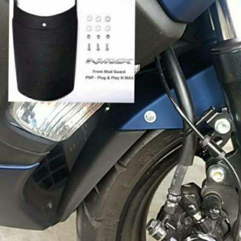 mudflap sambungan spakbor depan all new yamaha Nmax 2020 bahan plastik ABS plug and play