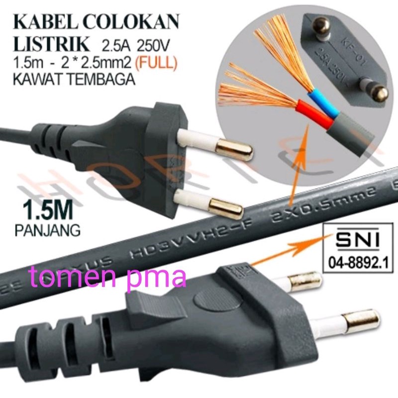 KABEL AC BUNTUNG ASLI TEMBAGA