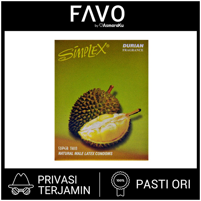 Kondom Simplex Fragrance Durian isi 3 Pcs - Kondom Rasa Durian