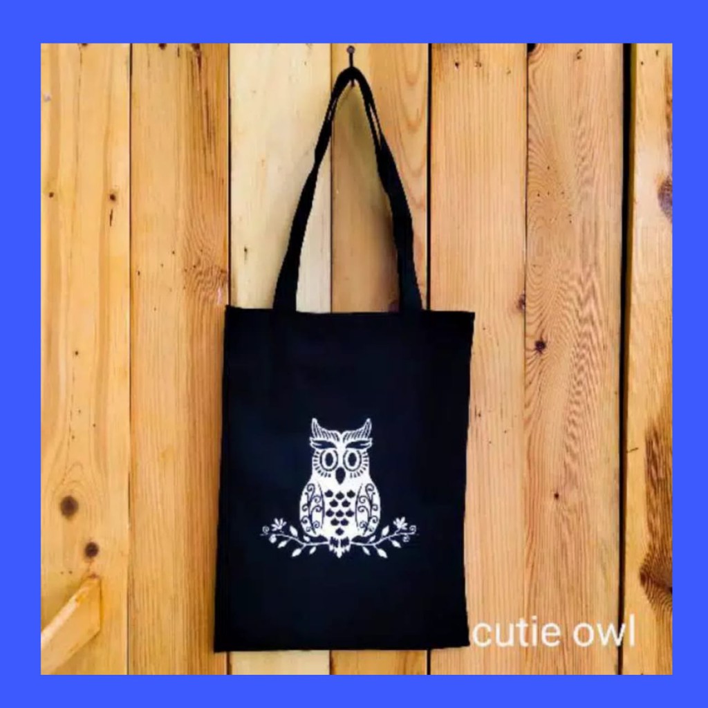 [Bisa bayar di tempat] (ada resletingnya)  New Totebag CUTIE OWL