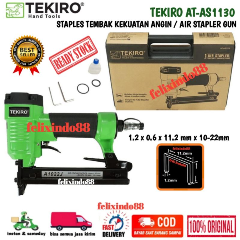 

TEKIRO AIR STAPLER TYPE A1022J / MESIN STAPLES AT-AS1130 ORIGINAL ALAT PASANG JOK SOFA DLL