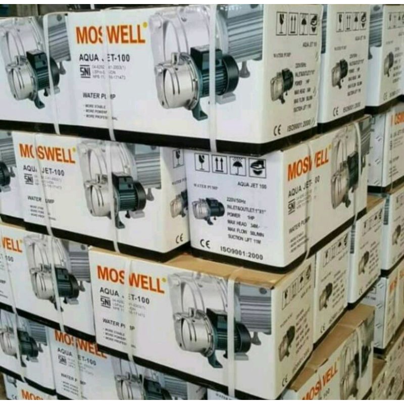 Pompa air isi ulang stainless steel Pompa air  Semi jet pump Moswell Jet 100