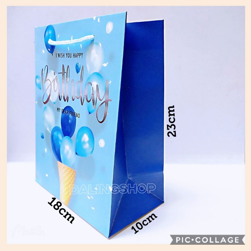 

Dalingshop / Paper Bag / Goddie Bag / Paper Bag ukuran M Medium tas kertas baju tas ulang tahun / New Born / Tas Kado Souvenir