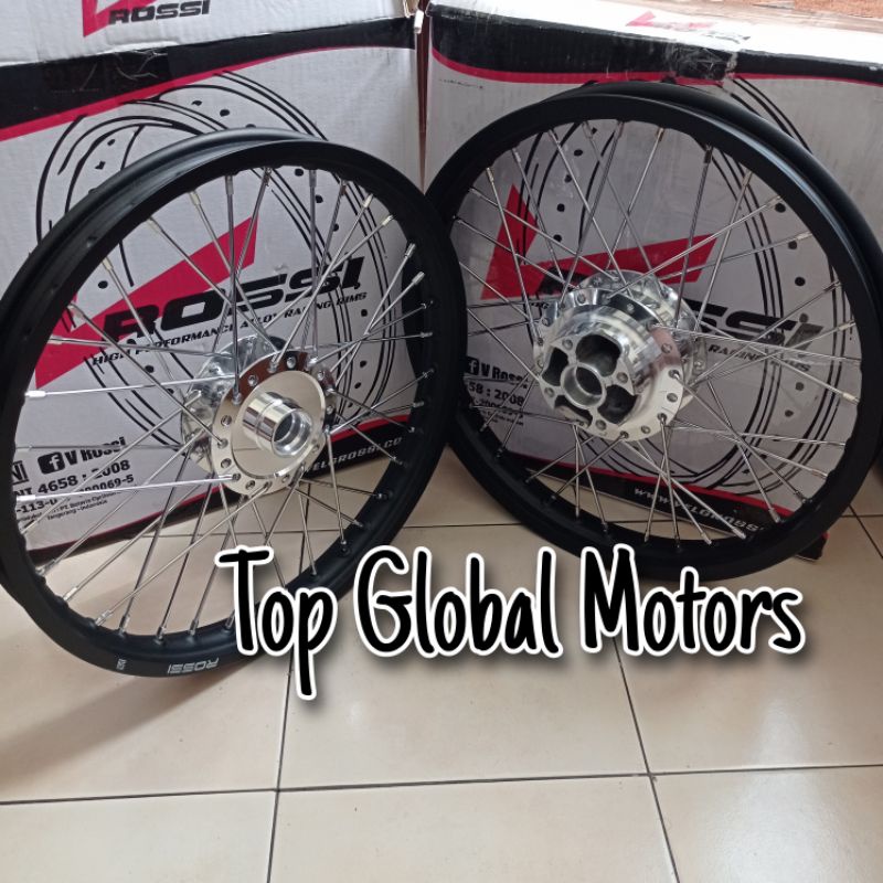Velg Pelek Supra X 125 Double Cakram - Velk Supra X 125 DD Depan Belakang Rossi