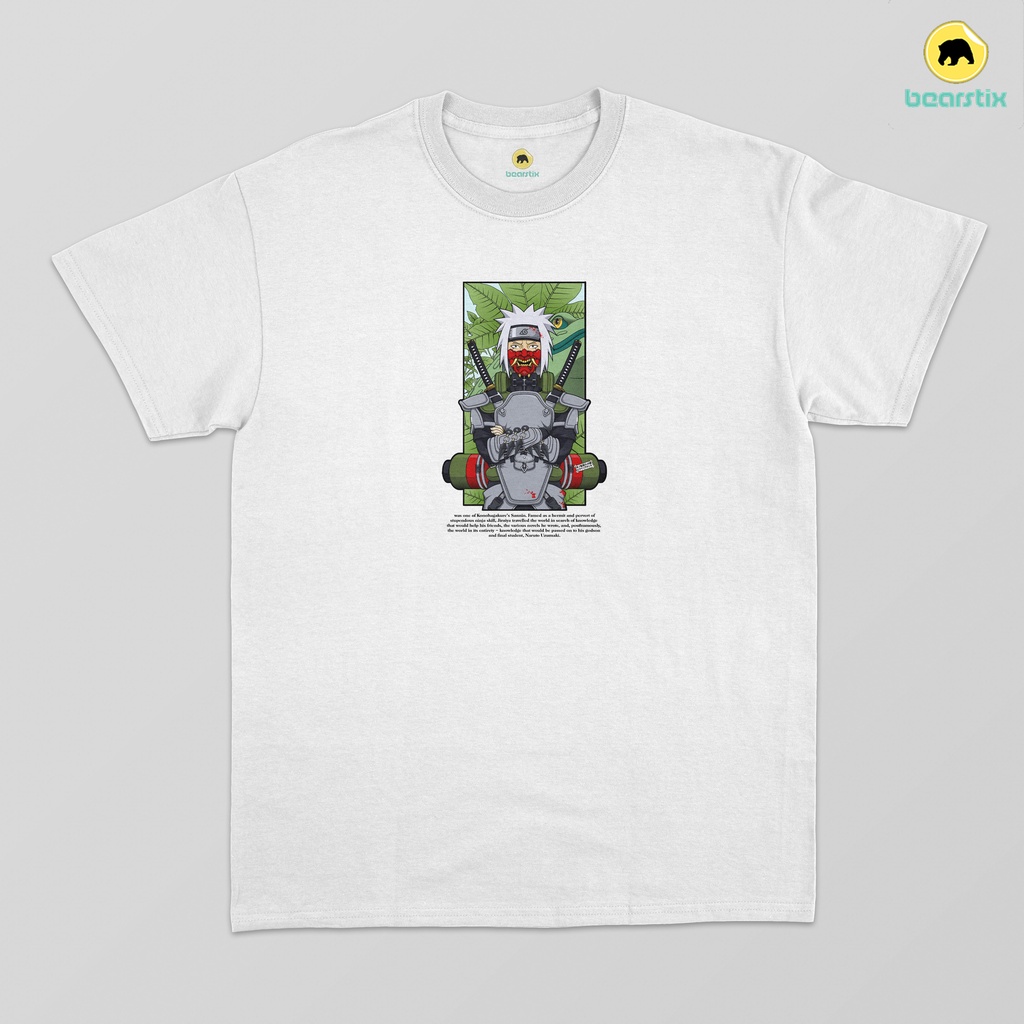 SHINZO - Tshirt Jiraiya - Kaos Naruto Shippuden - Baju Anime Streetwear - Kaos Sanin