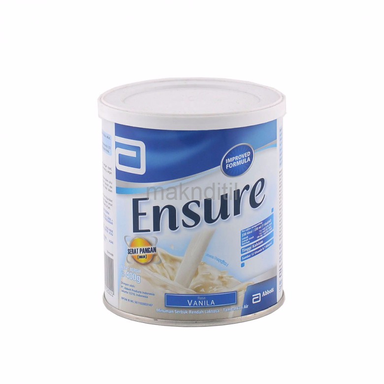 

ENSURE Susu Rasa Vanilla Isi 400 Gram ABBOTT