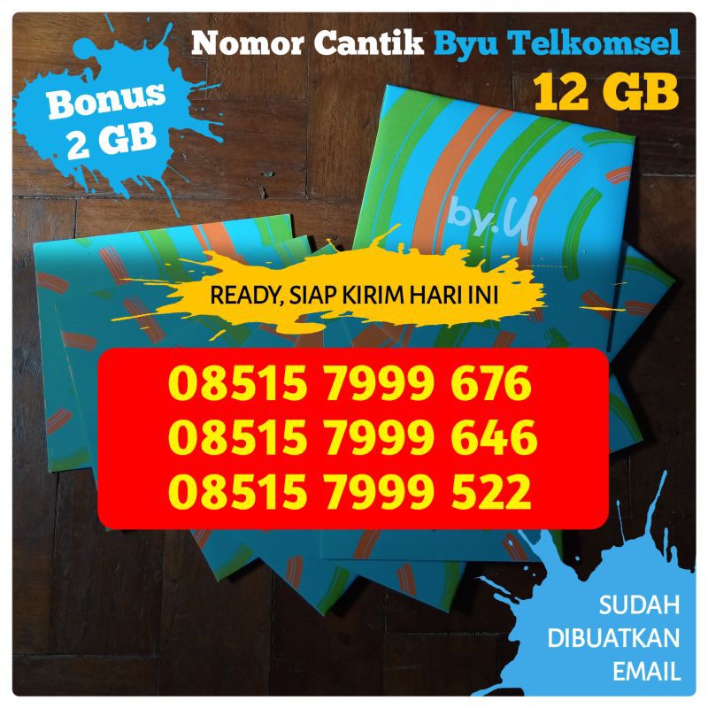 Kartu perdana Cantik ByU UNLIMITED perdana by U murah byu Telkomsel by.U Nomor cantik byU HUP 4G