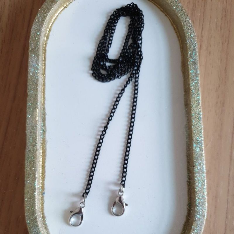 rantai kalung masker hitam