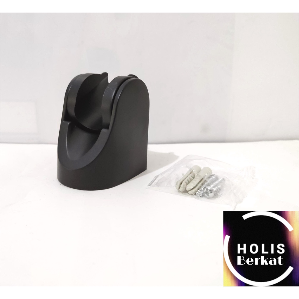 Holder / Bracket / Hook / Gantungan Hand Jet Shower Black / Hitam