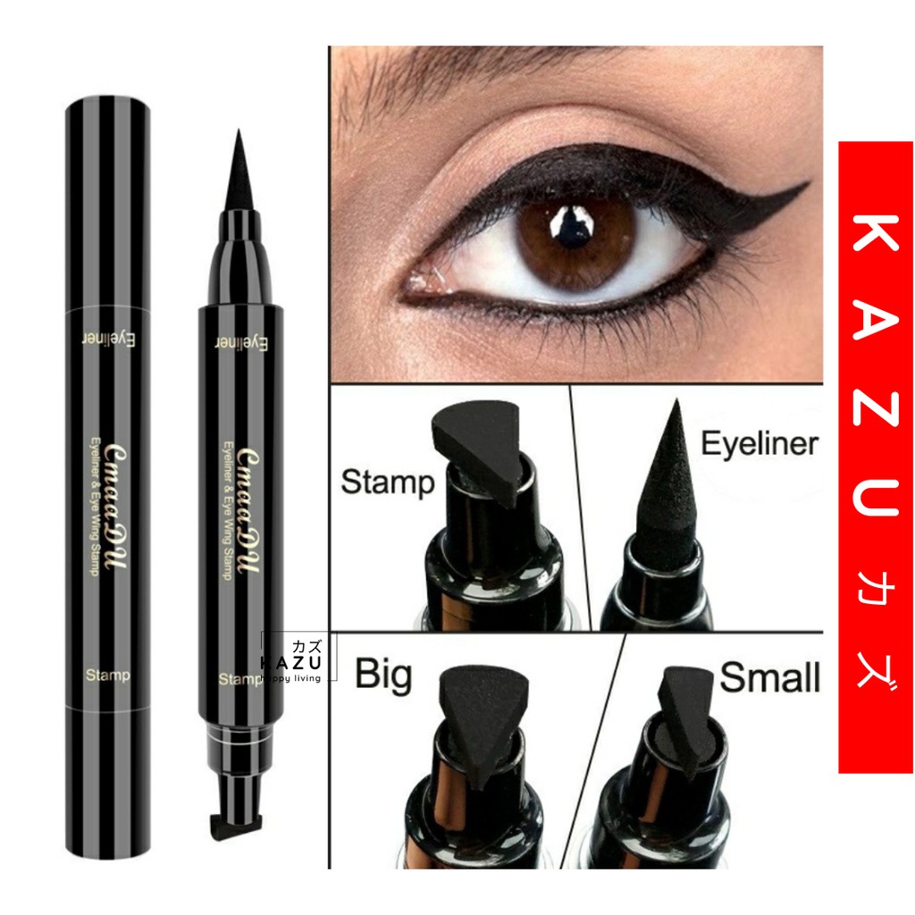KAZU KBF114 CMMADU Eyeliner Stamp Cat 2 in 1 Original Spidol Mata Import