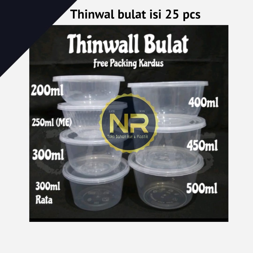 thinwall bulat 100ml isi 50pcs