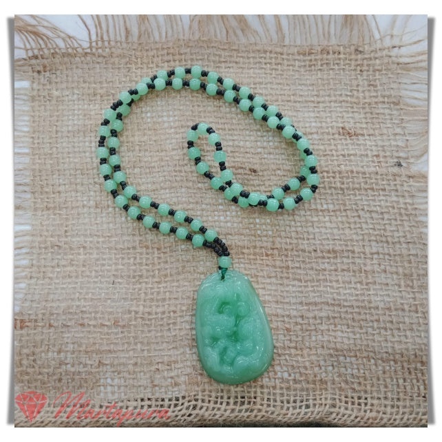 KBT0443 Kalung Bandul Batu Giok Birma