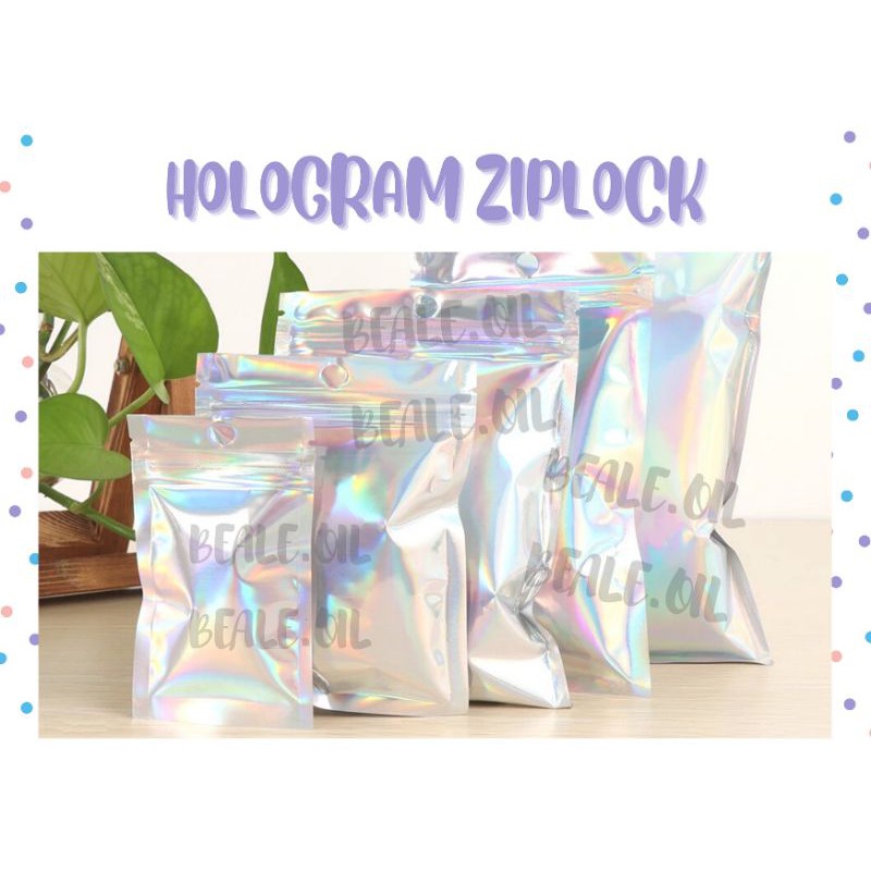 Hologram Zip Lock - Wadah Hologram Pouch Plastik Kemasan dus packing Packaging Ziplock pouch