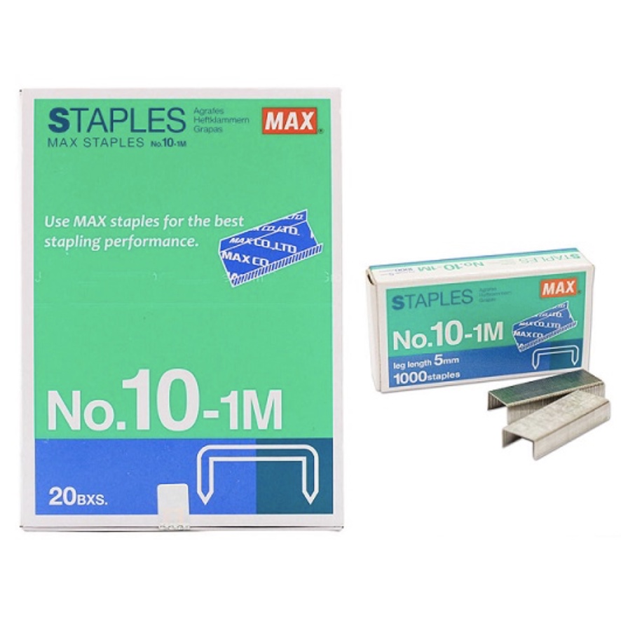 

ISI STAPLES MAX 10-1M ISI STAPLES KECIL HEKTER NECIS REFILL JEPRETAN PAK SATUAN ECER LUSIN GROSIR MURAH