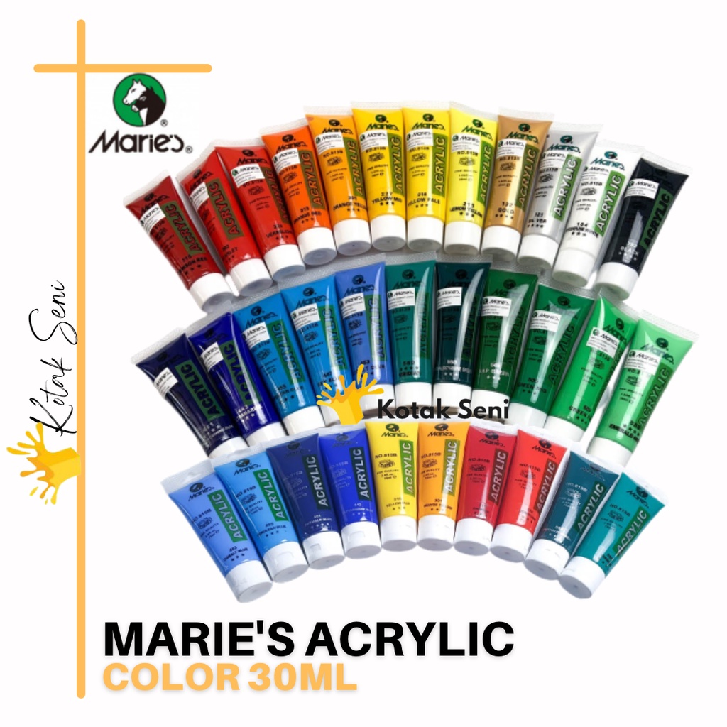 

Cat Acrylic Maries 30 ml Part 2 / Maries Acrylic 30ml / Cat Akrilik / Cat Lukis Akrilik