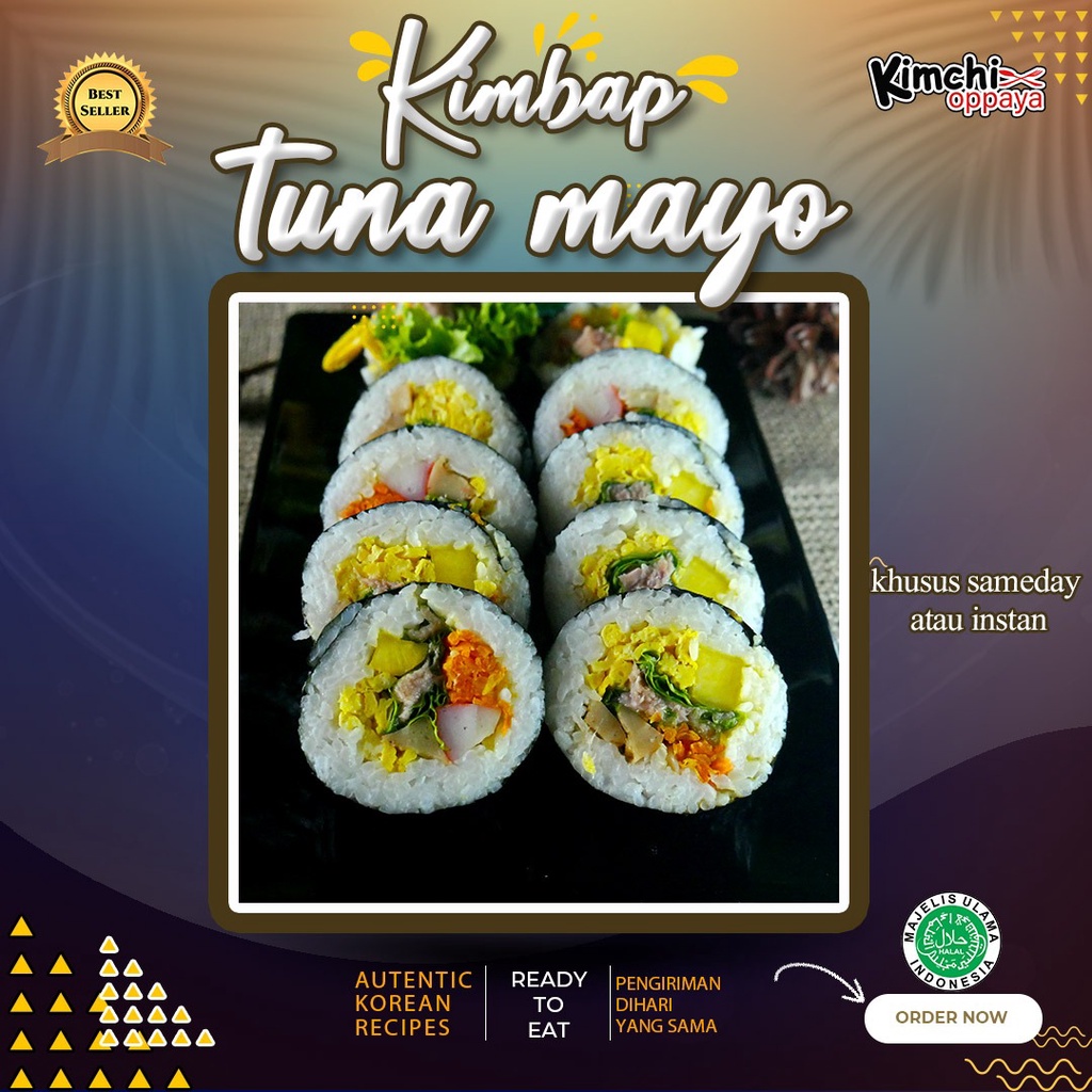 

Kimbab Tuna Mayonese Sushi Korea Enak Asli 10 Potong