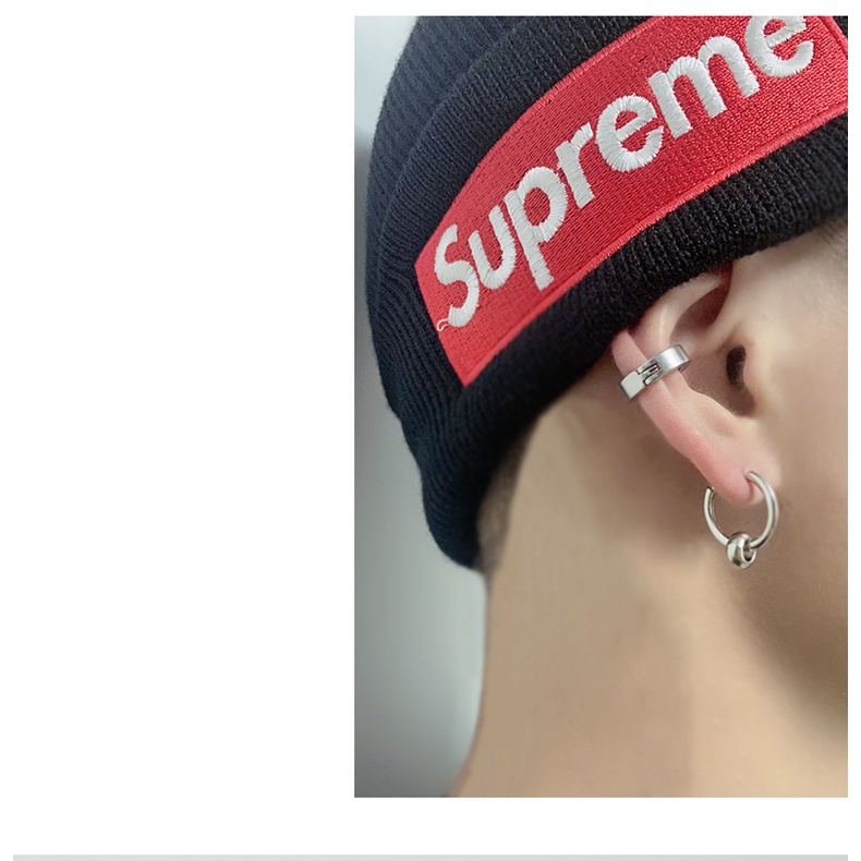 Single Korean Temperament Bundy Earrings Personality Hip Hop Earring for Men and Women