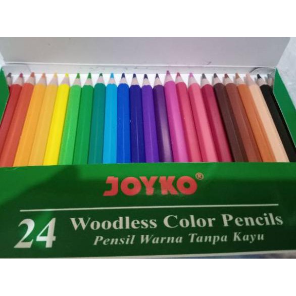 

<<HIGH QUALITY>> Pensil Warna Tanpa Kayu Joyko isi 24 Warna жBest Qualityж