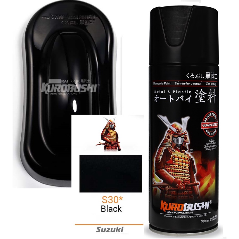 Cat Semprot Pilox Pilok Suzuki Colours Samurai Paint Kurobushi S30* BLACK / HITAM SUZUKI (400ml)