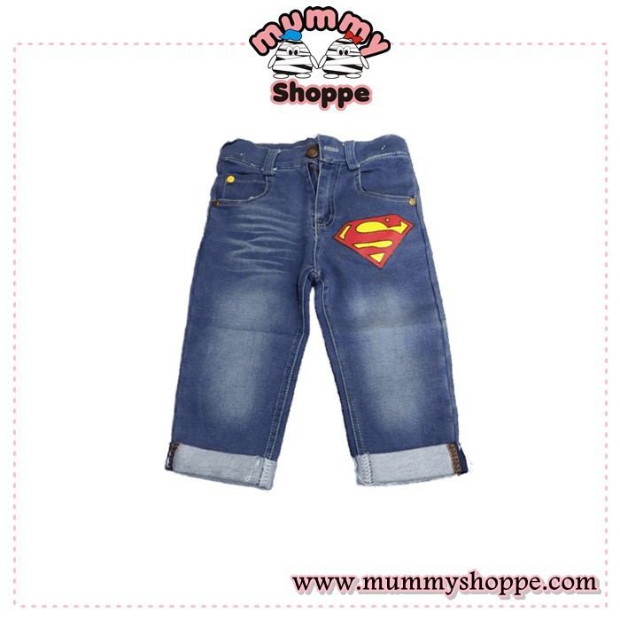 Setelan supergirl Kaos Jeans Anak Perempuan 3in1 Mini Jeans MJ 408