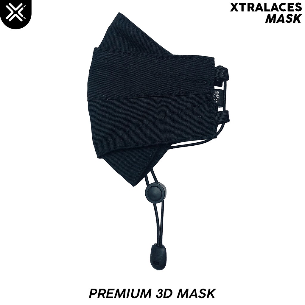 PROMO ! Masker Kain 3D Premium Hitam / 3D Mask / Masker Hijab