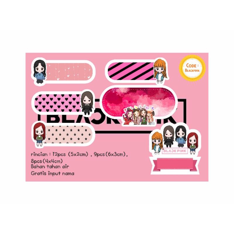 

STICKER LABEL NAMA CUSTOM character BLACKPINK