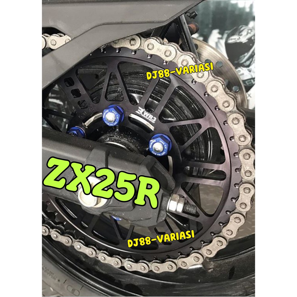 Gear belakang ZX25R WR3 520 ukuran 48T 49T gir rear sproket 4 cyclind-2