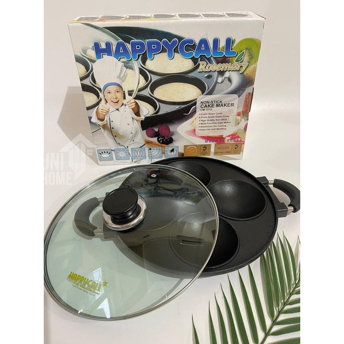 ~~~] Cetakan kue 4 Cekung Serabi Apem tutup kaca HAPPY CALL/ cetakan apem