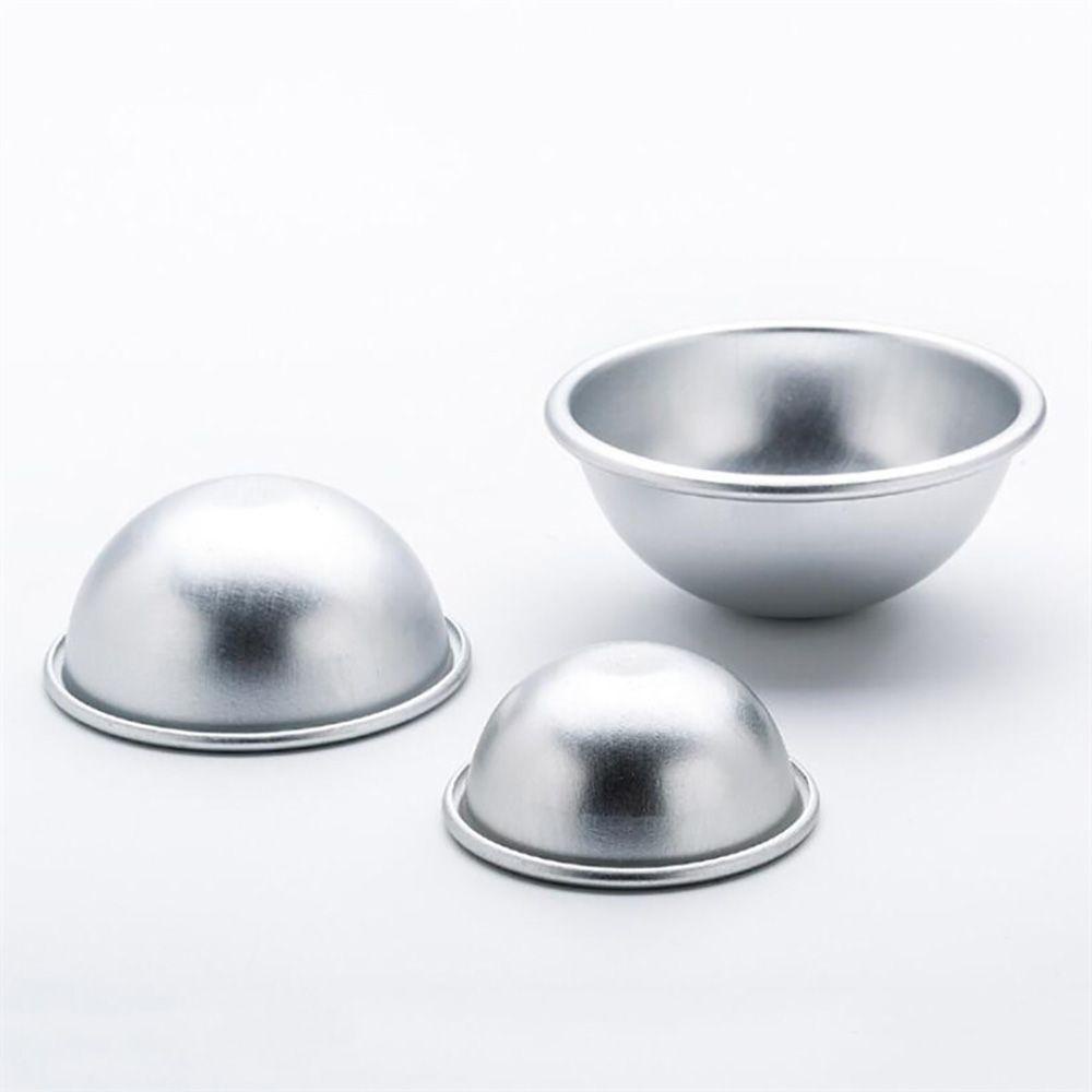 Solighter 2PCS Salt Ball Mold Bakeware Aluminium Alloy Aksesoris Kamar Mandi Cetakan Kue