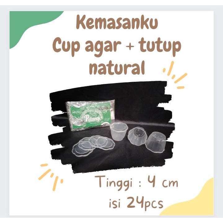 CUP AGAR + TUTUP NATURAL "PELANGI" isi 24pcs