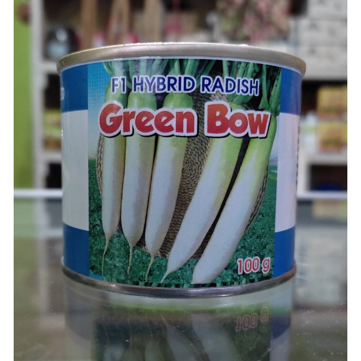 Benih lobak putih F1 HYBRID RADISH Green bow 100gram