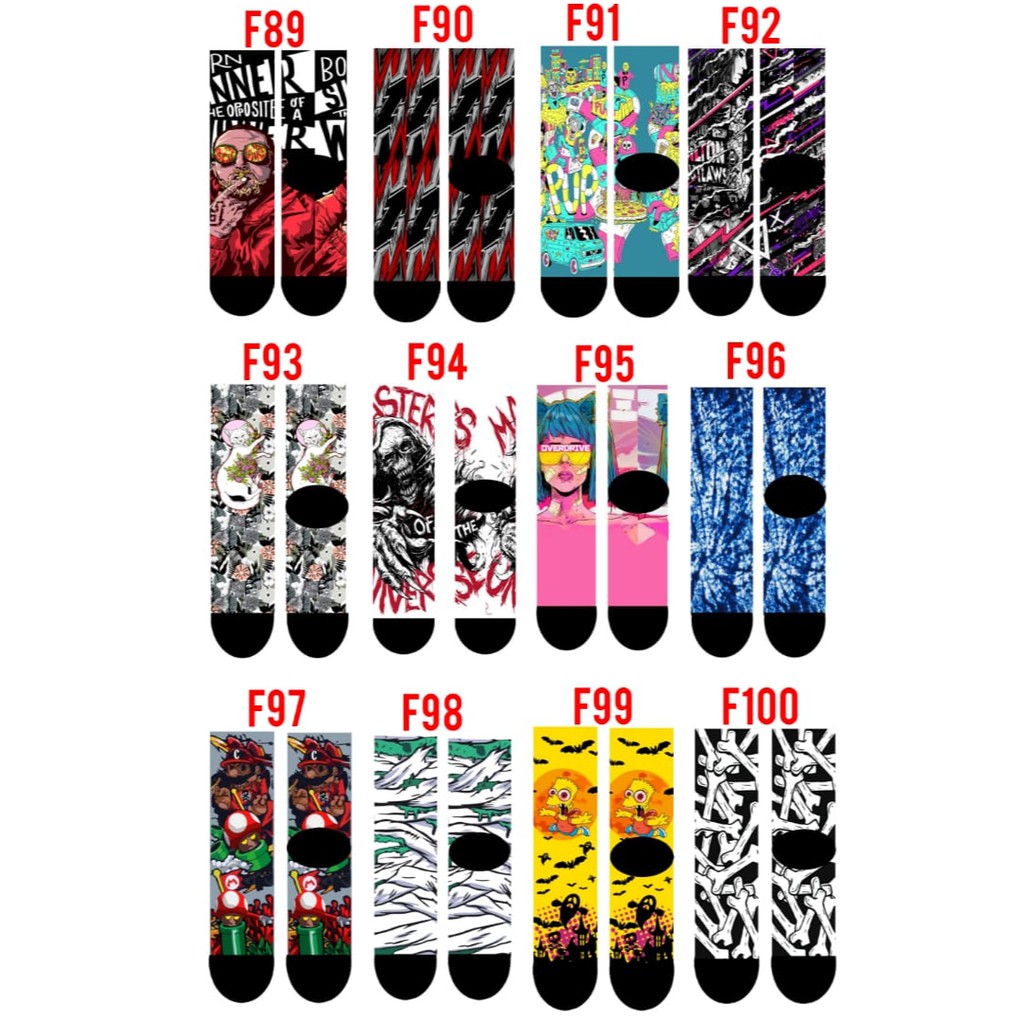 Kaos Kaki Fullprint Terri Quality PREMIUM (BEBAS PILIH)-8