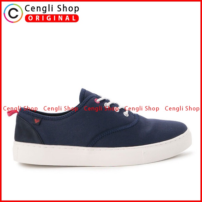 SEPATU SNEAKER OBERMAIN PRIA ORIGINAL CASUAL BRANDED BIRU NAVY OM14