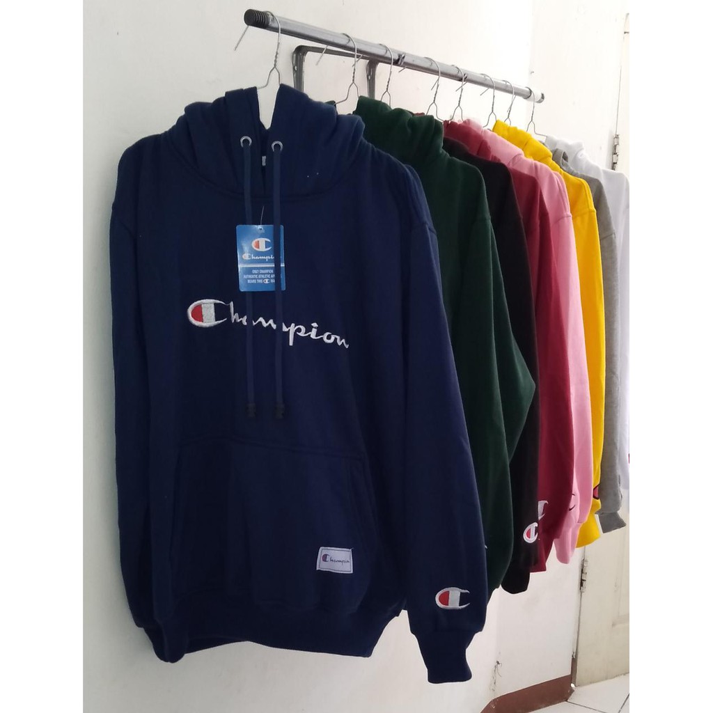 [[ Bayar Di Tempat ]] Jaket  Champion / Sweater Hoodie Champion Navy Prmium Bahan Tebal